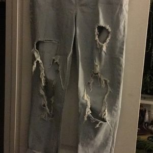 Express denim hole jeans